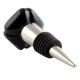 Solid Black Mediium Square Ceramic Wine Bottle Stopper